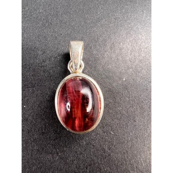 NEW Pink tourmaline Rubellite sterling silver pendant 3.03 grams - Picture 1 of 11